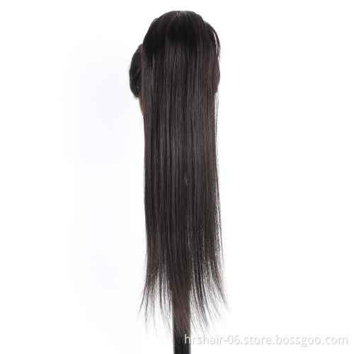 Li&Queen Wholesale Virgin Cuticle Aligned Hair Extensions Drawstring Ponytail 100 Real Brazilian Human Hair Extensions DHL